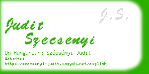 judit szecsenyi business card